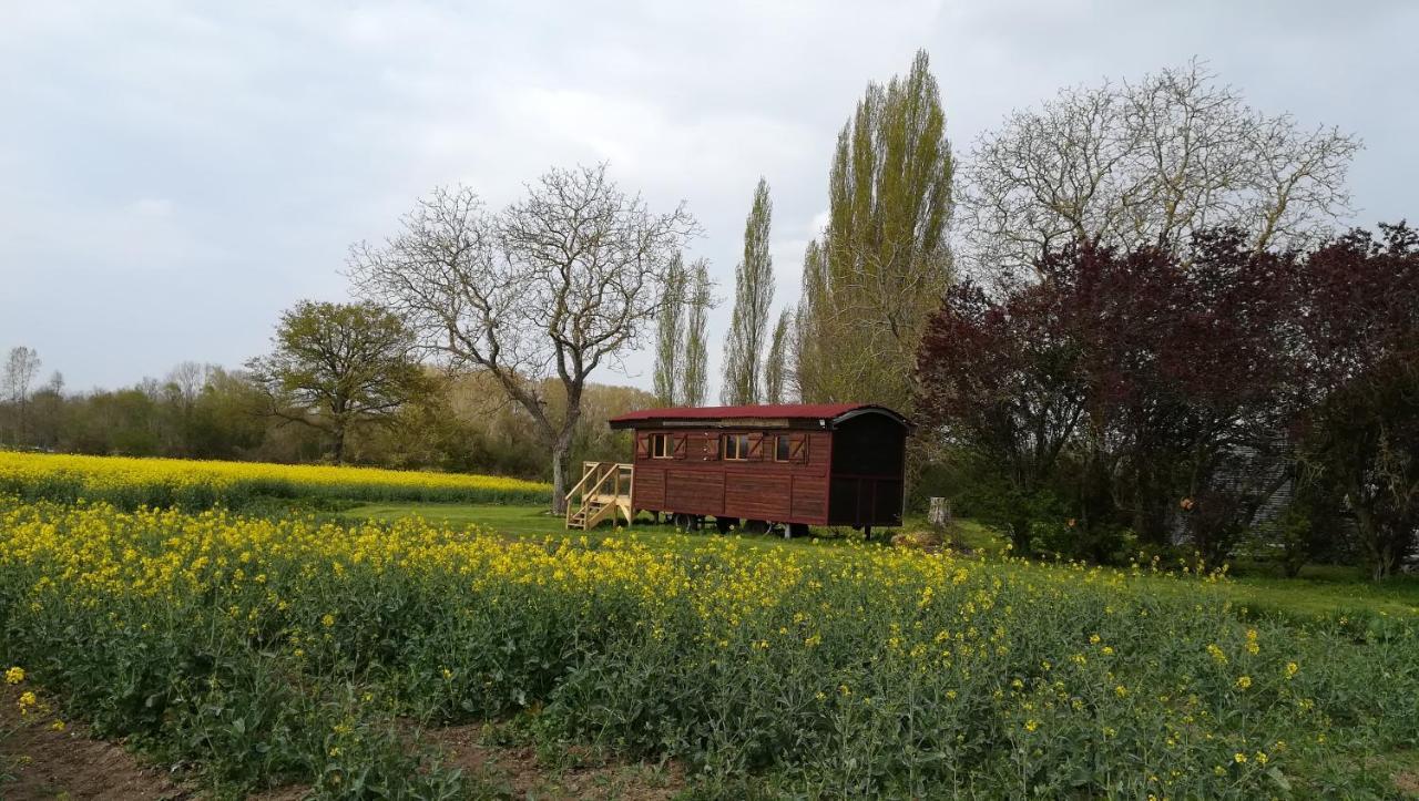 La Ferme De L'Isle Et Sa Roulotte Bed and Breakfast Avaray Exteriör bild